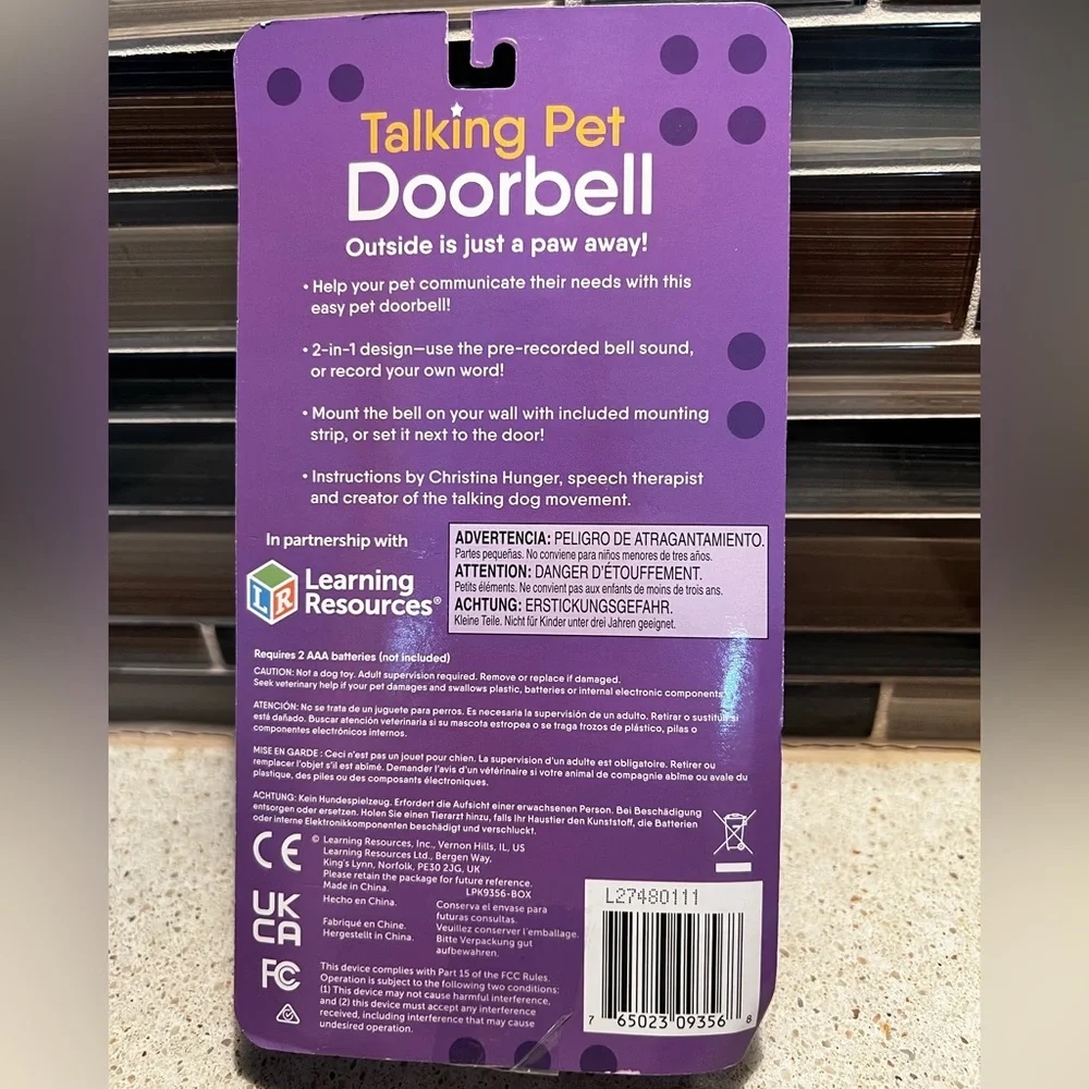 🆕 Talking Pet Doorbell use prerecorded bell or record your voice